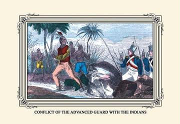 Conflict of the Advanced Guard with the Indians 20x30 poster