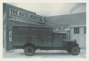 Truck at the Auto Hospital 20x30 poster