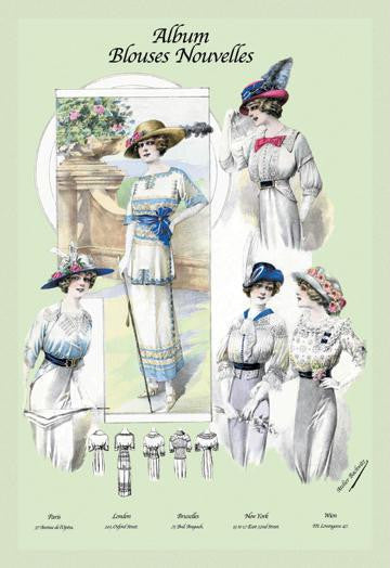 Album Blouses Nouvelles: Ladies in Flowered Hats 20x30 poster