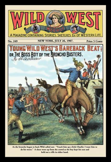 Wild West Weekly: Young Wild Wests Bareback Beat 20x30 poster