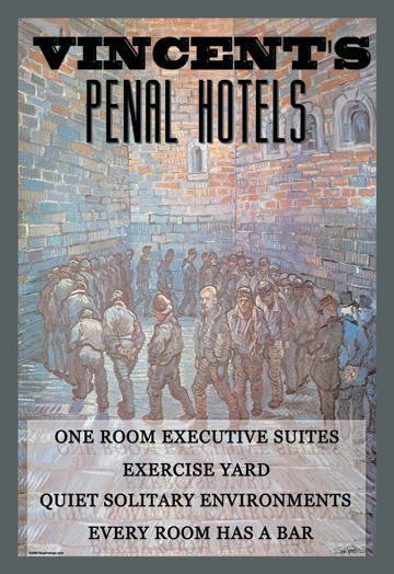 Vincents Penal Hotels 20x30 poster