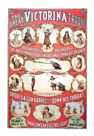 The Great Victorina Troupe 20x30 poster