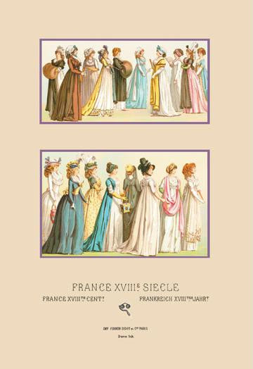 French Gowns, 1694-1800 20x30 poster