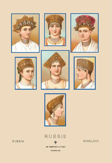 Russian Hats and Hairstyles #2 20x30 poster