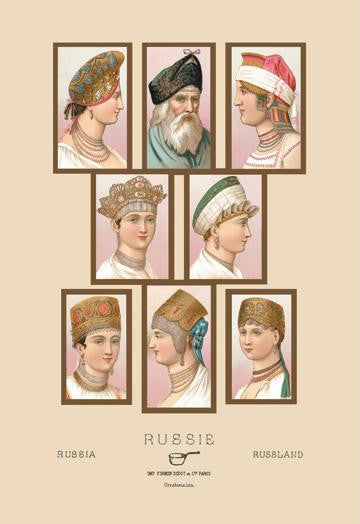 Russian Hats and Hairstyles #1 20x30 poster