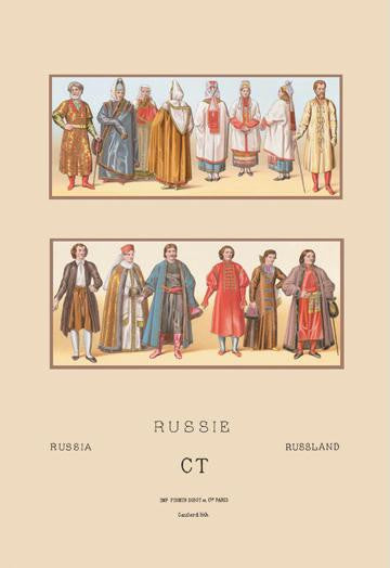 Russi Historical Figures and Popular Costumes #2 20x30 poster