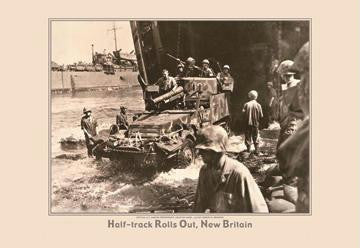 Half-track Rolls Out, New Britain 20x30 poster