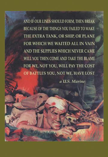 A Marines Poem 20x30 poster