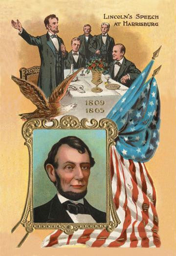 Lincolns Speech at Harrisburg 20x30 poster