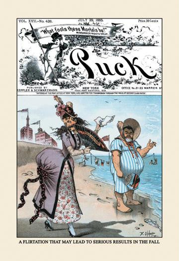 Puck Magazine: A Flirtation 20x30 poster