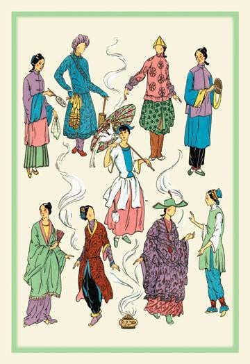 Feminine Chinese Fashions 20x30 poster