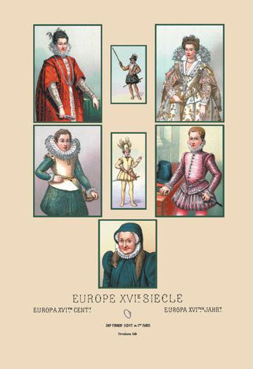 Assorted Portraits of Sixteenth Century Europeans 20x30 poster