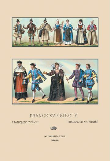 Costumes of Various French Classes, Sixteenth Century 20x30 poster