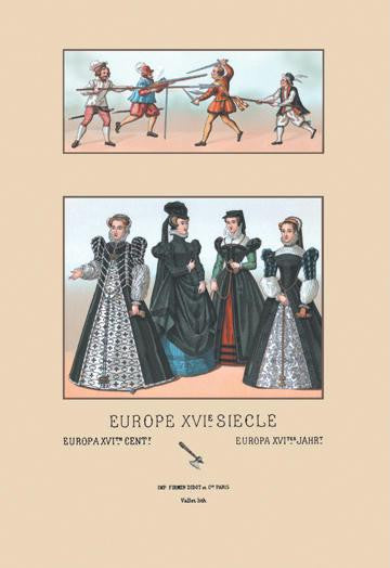 Artisans, Soldiers and Noblewomen of Sixteenth Century Europe 20x30 poster