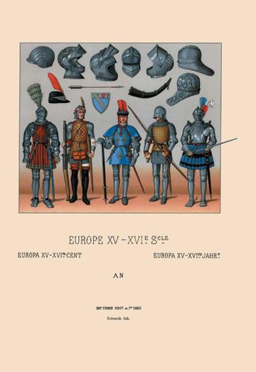 European Armor of the Fifteenth and Sixteenth Centuries 20x30 poster