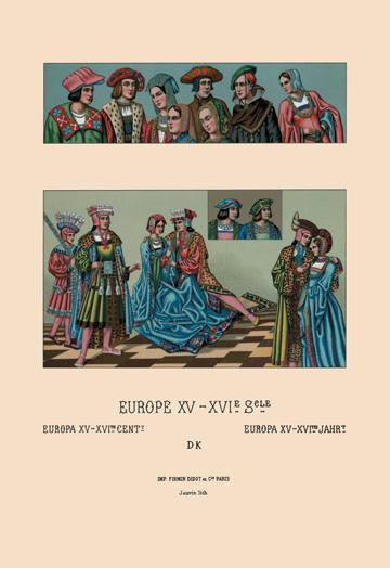 Europe - Costumes of Pageantry, 1400-1600 20x30 poster