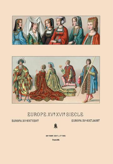 A Variety of French Fashions, 1485-1510 20x30 poster