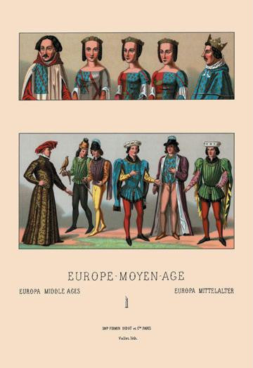 Civil Costumes of the French Nobility, 1364-1461 #2 20x30 poster