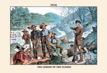 Puck Magazine: The Lesson of the Floods 20x30 poster