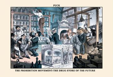 Puck Magazine: The Prohibition Movement 20x30 poster