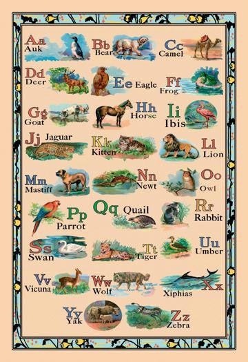 Animal Alphabet 20x30 poster