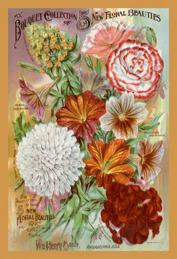 My Bouquet Collection of Five New Floral Beauties 20x30 poster