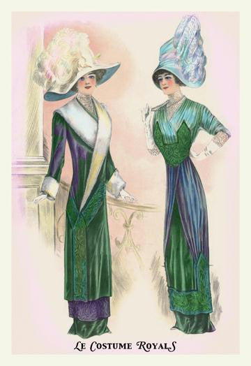 Le Costume Royals: Ladies in Blue and Green 20x30 poster