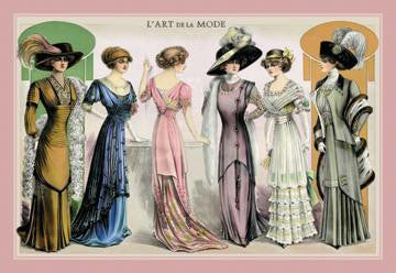 L&#39;Art de la Mode: An Assortment of Elegant Gowns 20x30 poster