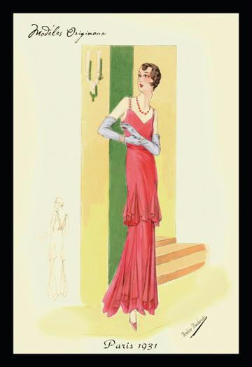 Scarlet Evening Gown 20x30 poster