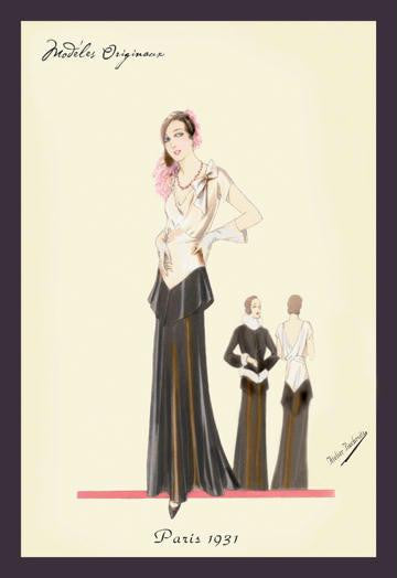 Eveningwear in Black and White 20x30 poster