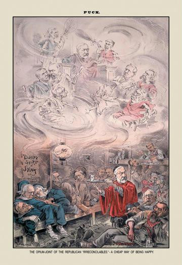 Puck Magazine: The Opium-Joint of the Republican 20x30 poster