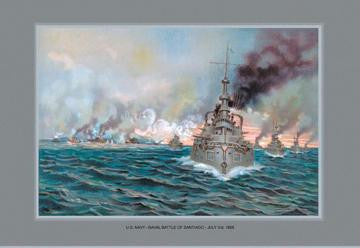 Naval Battle of Santiago 20x30 poster