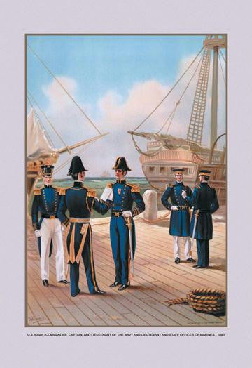 Navy Commander, Captain, and Lieutenant 20x30 poster