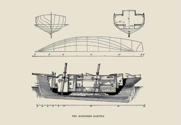 Schooner Gaetina 20x30 poster