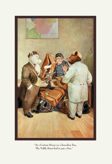 Teddy Roosevelt&#39;s Bears: Teddy B and Teddy G at a Custom House 20x30 poster