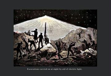 Night Excavations 20x30 poster