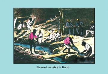 Diamond Washing in Brazil 20x30 poster