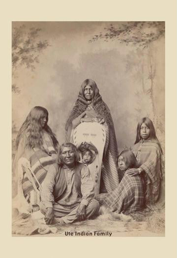 Ute Indian Family 20x30 poster