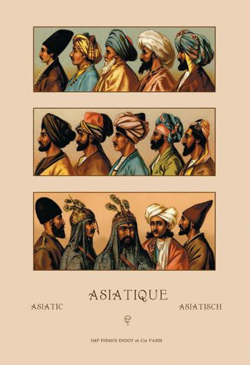 A Variety of Asiatic Head-Coverings #2 20x30 poster