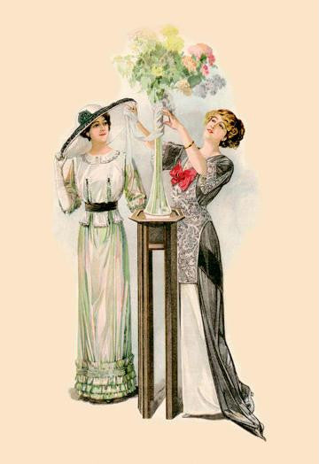 Lady Arranging Flowers 20x30 poster