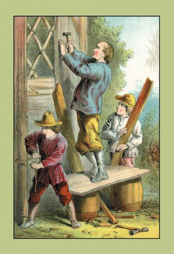 The Swiss Family Robinson: Repairing a Falcon&#39;s Nest 20x30 poster