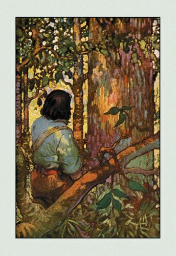 Robinson Crusoe: I Jumped Up and Went Out Through My Little Grove 20x30 poster