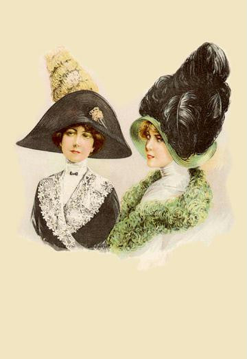 Black & Gold Feathered Hats 20x30 poster