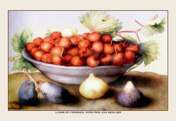 A Dish of Cherries with Figs and Medlars 20x30 poster