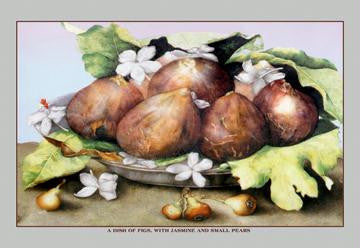 A Dish of Figs with Jasmine and Small Pears 20x30 poster