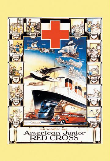 Progress with American Junior Red Cross 20x30 poster