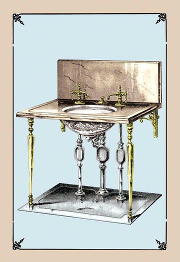 Ornate Marble Sink 20x30 poster