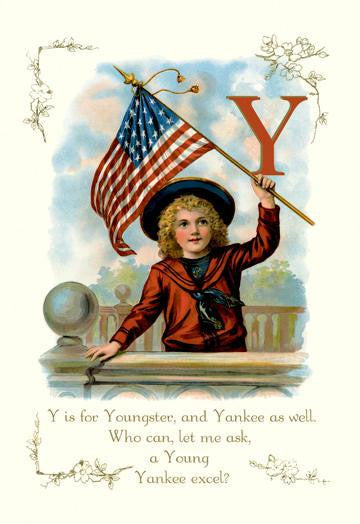 Y is for Youngster and Yankee 20x30 poster