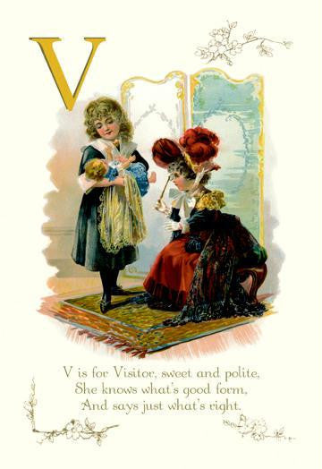 V is for Visitor 20x30 poster