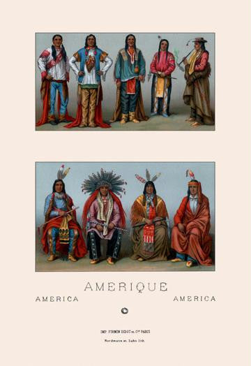 Native Americans of Mississippi and Colorado 20x30 poster